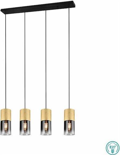 Trio Lighting Robin Μοντέρνο Κρεμαστό Φωτιστικό Πολύφωτο Ράγα με 4 Λαμπτήρες E27 Χρυσό