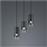 Trio Lighting Robin Μοντέρνο Κρεμαστό Φωτιστικό Τρίφωτο με Ντουί E27 Μαύρο