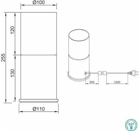 Trio Lighting Robin Πορτατίφ με Διάφανο Καπέλο και Χρυσή Βάση