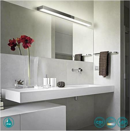 Trio Lighting Rocco Κλασικό Φωτιστικό Τοίχου με Ενσωματωμένο LED και Θερμό Λευκό Φως Ασημί Μ60cm