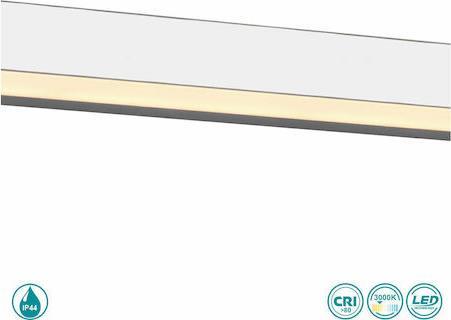 Trio Lighting Rocco Κλασικό Φωτιστικό Τοίχου με Ενσωματωμένο LED και Θερμό Λευκό Φως Ασημί Μ90cm