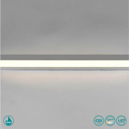 Trio Lighting Rocco Κλασικό Φωτιστικό Τοίχου με Ενσωματωμένο LED και Θερμό Λευκό Φως Ασημί Μ90cm