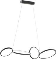 Trio Lighting Rondo Μοντέρνο Κρεμαστό Φωτιστικό Ράγα με Ενσωματωμένο LED Μαύρο