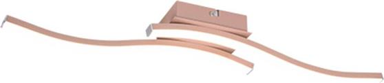 Trio Lighting Route Μοντέρνα Μεταλλική Πλαφονιέρα Οροφής με Ενσωματωμένο LED Ροζ Χρυσό 56cm R62472499