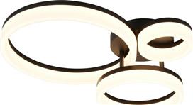 Trio Lighting Scope Πλαφονιέρα Οροφής Μαύρη με Ενσωματωμένο LED R63601332