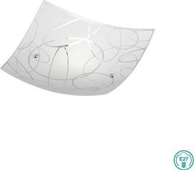 Trio Lighting Spirelli Μοντέρνα Γυάλινη Πλαφονιέρα Οροφής με Ντουί E27 Λευκή 30cm