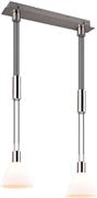 Trio Lighting Stanley Κρεμαστό Φωτιστικό Δίφωτο Ράγα για Ντουί E27 Γκρι 319500207