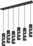 Trio Lighting Stream Κρεμαστό Φωτιστικό Μαύρο για 6 Λαμπτήρες GU10 100x9x150cm 364000632