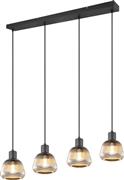Trio Lighting Tarifa Κρεμαστό Φωτιστικό Μαύρο 90x15x150cm 362800432