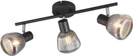 Trio Lighting Tarifa Τριπλό Σποτ με Ντουί E14 σε Μαύρο Χρώμα 862800332