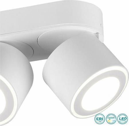 Trio Lighting Taurus Τριπλό Σποτ με Ενσωματωμένο LED και Θερμό Φως Λευκό