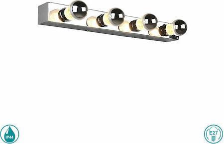 Trio Lighting Theatro Μοντέρνο Φωτιστικό Τοίχου με Ντουί E27 Ασημί M55cm