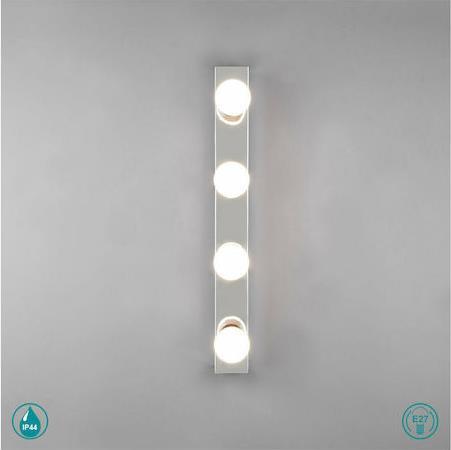 Trio Lighting Theatro Μοντέρνο Φωτιστικό Τοίχου με Ντουί E27 Ασημί M55cm