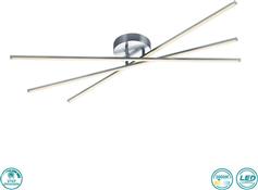 Trio Lighting Tiriac Μοντέρνα Μεταλλική Πλαφονιέρα Οροφής με Ενσωματωμένο LED Ασημί Φ100cm
