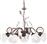Trio Lighting Traditio Μοντέρνο Κρεμαστό Φωτιστικό Πολύφωτο με Κρύσταλλα και 5 Λαμπτήρες E14 Καφέ Antique