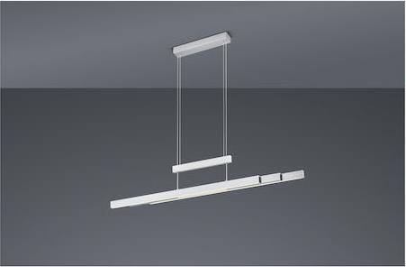 Trio Lighting Trajan Μοντέρνο Κρεμαστό Φωτιστικό Ράγα με Ενσωματωμένο LED Ασημί