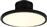 Trio Lighting Tray Μοντέρνα Μεταλλική Πλαφονιέρα Οροφής με Ενσωματωμένο LED σε Μαύρο χρώμα 40cm 640910132