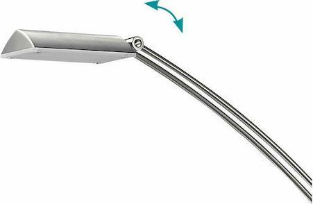 Trio Lighting Verona Μοντέρνο LED Φωτιστικό Δαπέδου με Θερμό Λευκό Φως Ασημί Υ130xΜ70cm