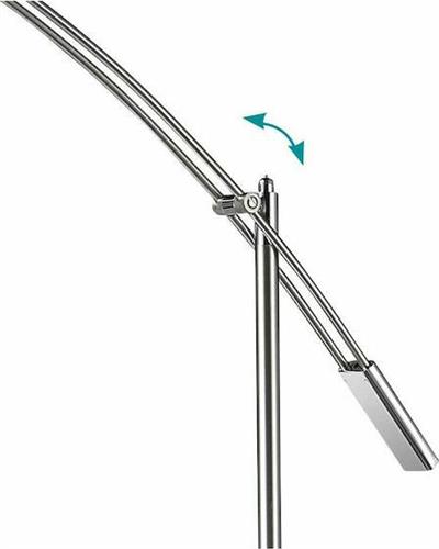 Trio Lighting Verona Μοντέρνο LED Φωτιστικό Δαπέδου με Θερμό Λευκό Φως Ασημί Υ130xΜ70cm