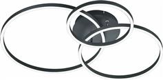 Trio Lighting Winona Μοντέρνα Μεταλλική Πλαφονιέρα Οροφής με Ενσωματωμένο LED Μαύρη 78cm