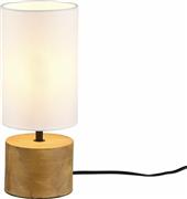 Trio Lighting Woody Πορτατίφ με Λευκό Καπέλο και Καφέ Βάση R50171930