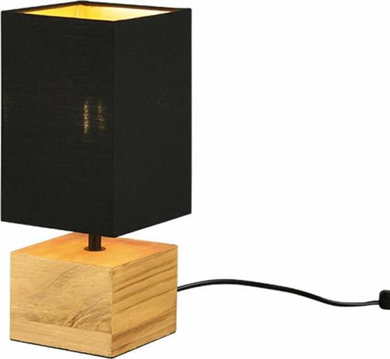 Trio Lighting Woody Πορτατίφ με Μαύρο Καπέλο και Μπεζ Βάση R50171080