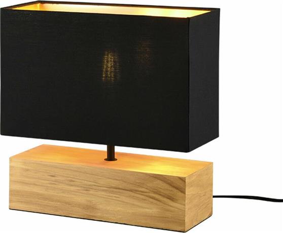 Trio Lighting Woody Πορτατίφ με Μαύρο Καπέλο και Μαύρη Βάση R50181080