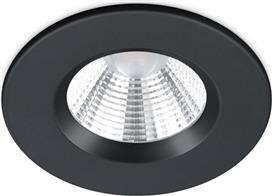 Trio Lighting Zenia Στρογγυλό Μεταλλικό Χωνευτό Σποτ με Ενσωματωμένο LED σε Μαύρο χρώμα 8.5x8.5cm 680710132