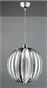 Trio Lighting Zucca Μοντέρνο Κρεμαστό Φωτιστικό Μονόφωτο με Ντουί E27 Ασημί