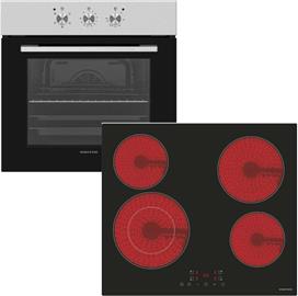 United UBO-60655T + UBH-60464 Φούρνος άνω Πάγκου 69lt με Κεραμικές Εστίες Π60cm Inox