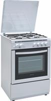 United UFG-60301 Κουζίνα 65lt με Εστίες Υγραερίου & Ρεύματος Π60cm Λευκή