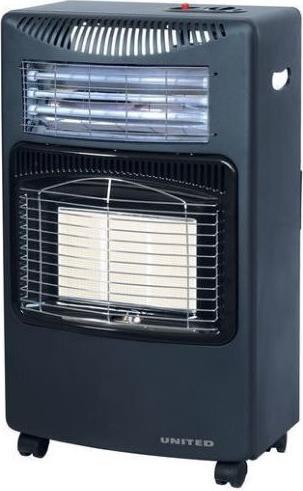United UHG-875 Κεραμική Σόμπα Υγραερίου 4200W Μαύρη 42x35.5x73cm