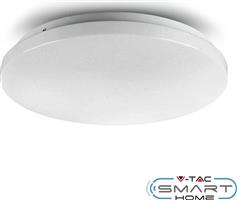 V-TAC Κλασική Πλαστική Πλαφονιέρα Οροφής WiFi με Ενσωματωμένο LED σε Λευκό χρώμα 50cm 7695