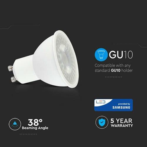 V-TAC Λάμπα LED για Ντουί GU10 Θερμό Λευκό 610lm 21875