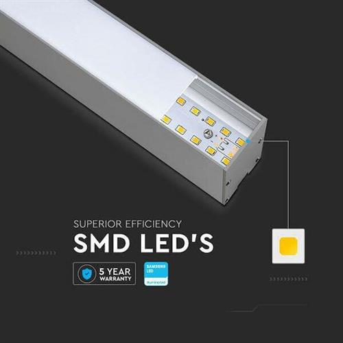 V-TAC LED Γραμμικό Φωτιστικό Οροφής 40W Φυσικό Λευκό IP20 Μ120xΒ3.5xΥ6.7cm 21376