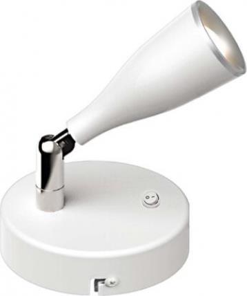 V-TAC Μονό Σποτ με Ενσωματωμένο LED και Θερμό Φως 4.5W σε Λευκό Χρώμα 218675