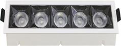 V-TAC Παραλληλόγραμμο Μεταλλικό Χωνευτό Σποτ με Ενσωματωμένο LED και Θερμό Λευκό Φως σε Λευκό χρώμα 13x5.4cm 981