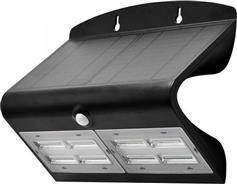 V-TAC Στεγανό Ηλιακό Φωτιστικό Επιτοίχιας Τοποθέτησης IP65 με Ανιχνευτή Κίνησης και Αισθητήρα Φωτός και Φυσικό Λευκό Φως σε Μαύρο Χρώμα 8279