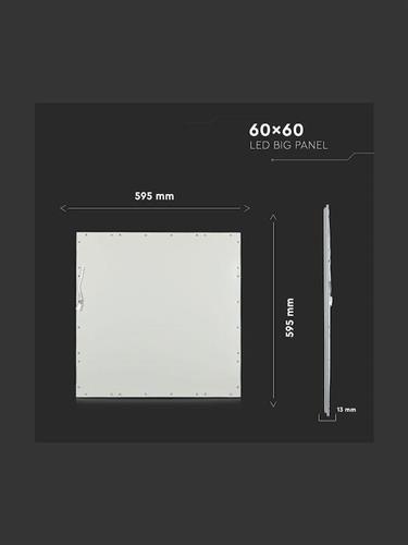 V-TAC Τετράγωνο Χωνευτό LED Panel Ισχύος 45W με Θερμό Λευκό Φως 60x60cm 6377