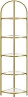 Vasagle Γωνιακή Ραφιέρα Δαπέδου Χρυσή 28x28x158cm LGT810A01
