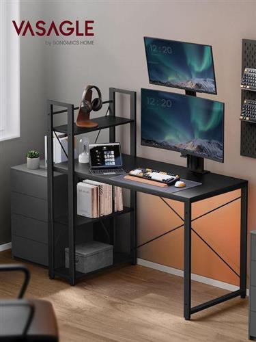 Vasagle Γραφείο 56x120x120cm Ebony Black LWD048B56