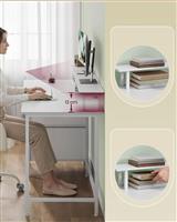 Vasagle Γραφείο Gaming Ξύλινο Maple White με Μεταλλικά Πόδια & USB θύρες 140x60cm LWD094W01V1