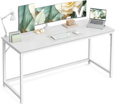 Vasagle Γραφείο Υπολογιστή Ξύλινο Maple White με Μεταλλικά Πόδια 160x60x76cm LWD121WF01V1