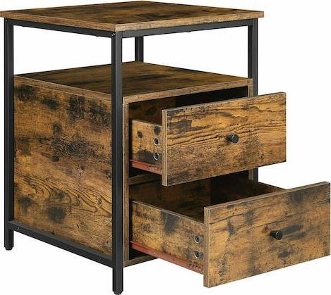 Vasagle Κομοδίνο Καφέ 45x45x60cm LET067B01