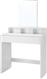 Vasagle Ξύλινη Τουαλέτα Κρεβατοκάμαρας Λευκή με Καθρέπτη 80x40x140cm RDT113W01