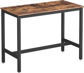 Vasagle LBT91X Τραπέζι Μπαρ Ξύλινο με Μεταλλικό Σκελετό 120x60x90cm