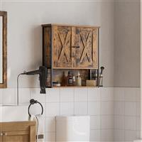 Vasagle Ντουλάπι Τοίχου Καφέ 60x16x60cm BBK123B01