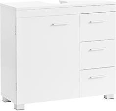 Vasagle Πάγκος χωρίς Νιπτήρα Μ70xΒ30xΥ64cm Λευκός BBK503W10