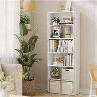 Vasagle Βιβλιοθήκη Λευκή 60x24x178.5cm LBC169T14