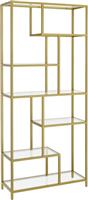Vasagle Βιβλιοθήκη Χρυσή 80x30x180.8cm LGT502A01